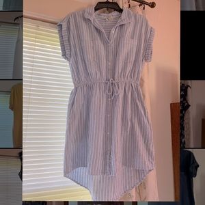 Lg. Blue stripe Tunic/dress